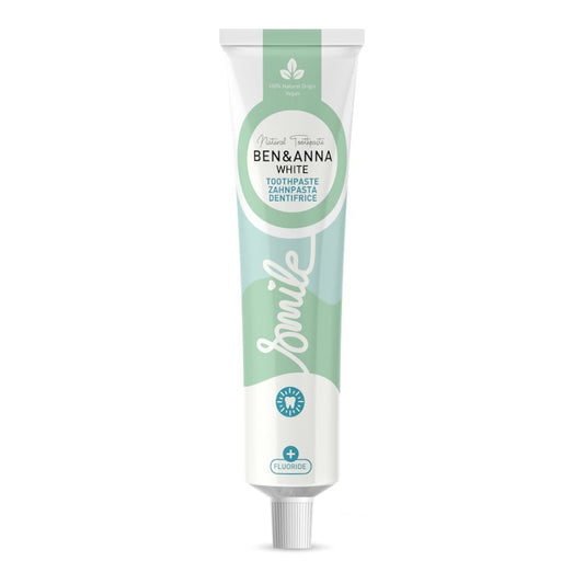 Ben & Anna White Toothpaste with Fluoride - 75ml